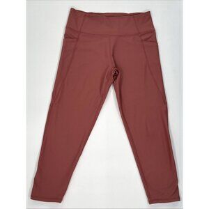 Kinesis Yoga Pants Womens Medium Petal Pink Active Pull On Capri Pockets Gym
